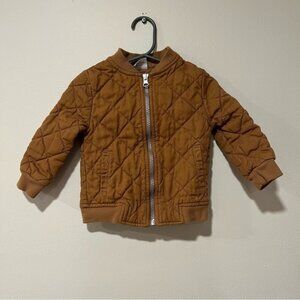 Brown Wonder Nation Quilted Jacket for Kids